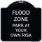 Signmission Designer Series Sign Flood Zone, Black & Silver Heavy-Gauge Aluminum Sign, 18" x 18", BS-1818-23951 A-DES-BS-1818-23951 - alternate 1